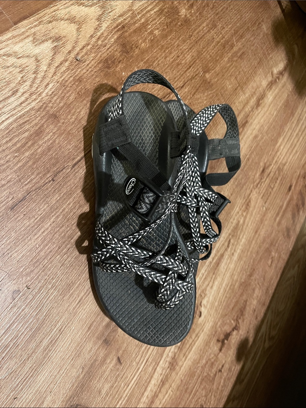 Chaco Women's Black and White Strappy Adventure Sandal